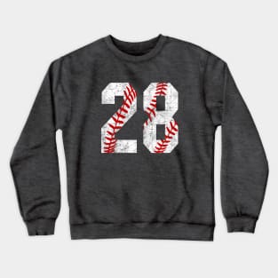 Vintage #28 Baseball Laces Baseball Mom Jersey Love Baseball Crewneck Sweatshirt